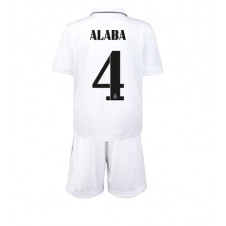Real Madrid David Alaba #4 Hemmaställ Barn 2022-23 Korta ärmar (+ Korta byxor)